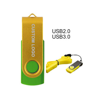 Disque mémoire flash créatif 360 degrés rotation personnalité Flash Drive 64g 32g 16g8g Enterprise Lettering Logo en gros