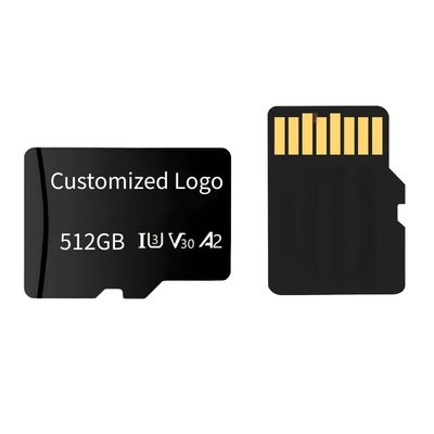 Custom Logo High Speed Memory Card For Surveillance Camera Black Aplicatiuon Drones Tf Cards 256gb 512gb